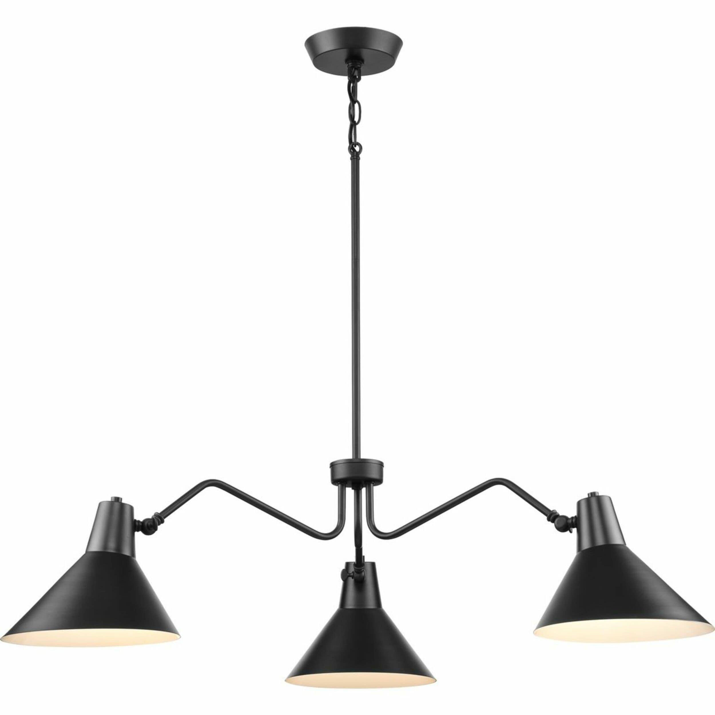 Trimble Matte Black Mid-Century Modern Chandelier