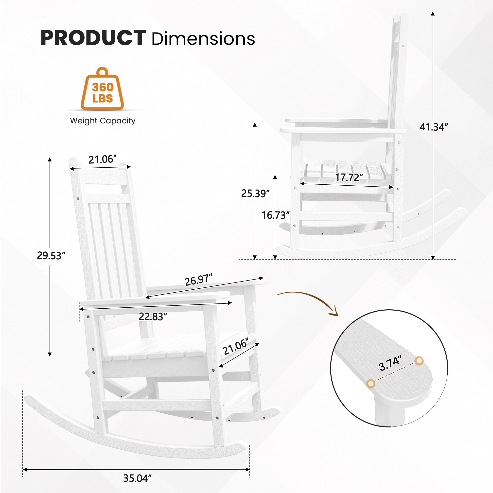 VOUA AK-JKTRGBYY1-WT Patio-Chairs - View #3