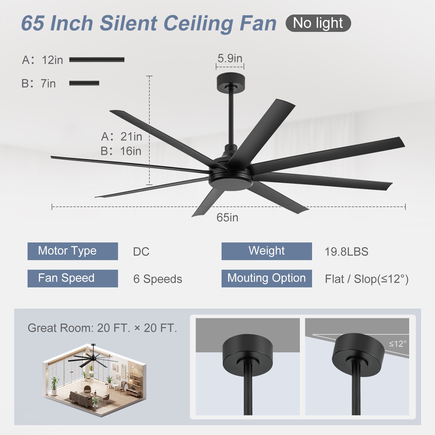 Breezary 23012-AB-NL-T Ceiling-Fans - View #12