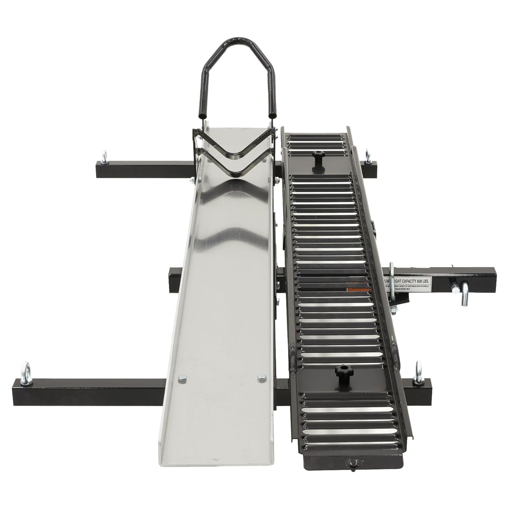 Black Widow  Heavy Duty Hitch Mount Motorcycle Carrier Steel Track and Ramp Black