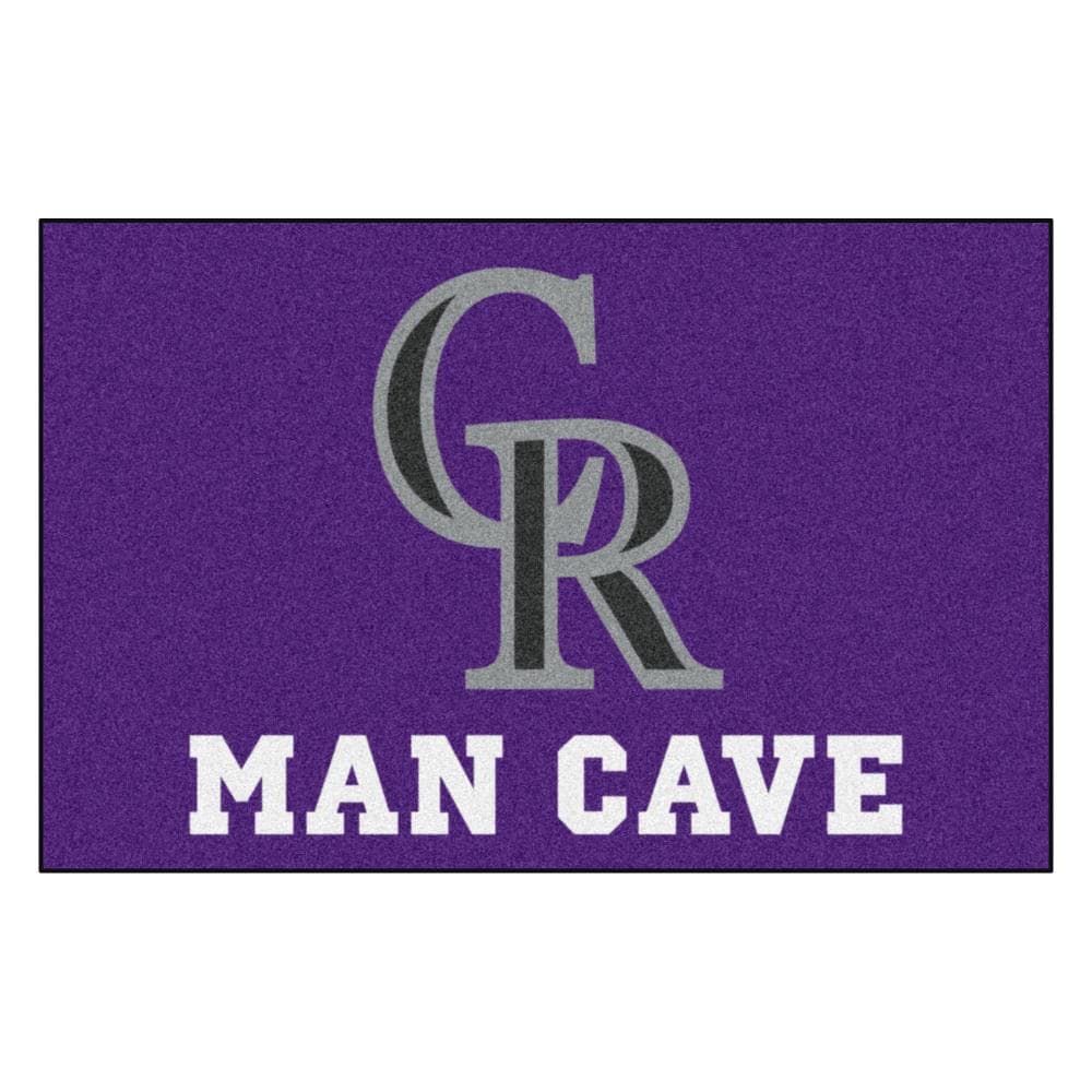 MLB Logo Colorado Rockies Purple Cotton Fabric by Fabric 