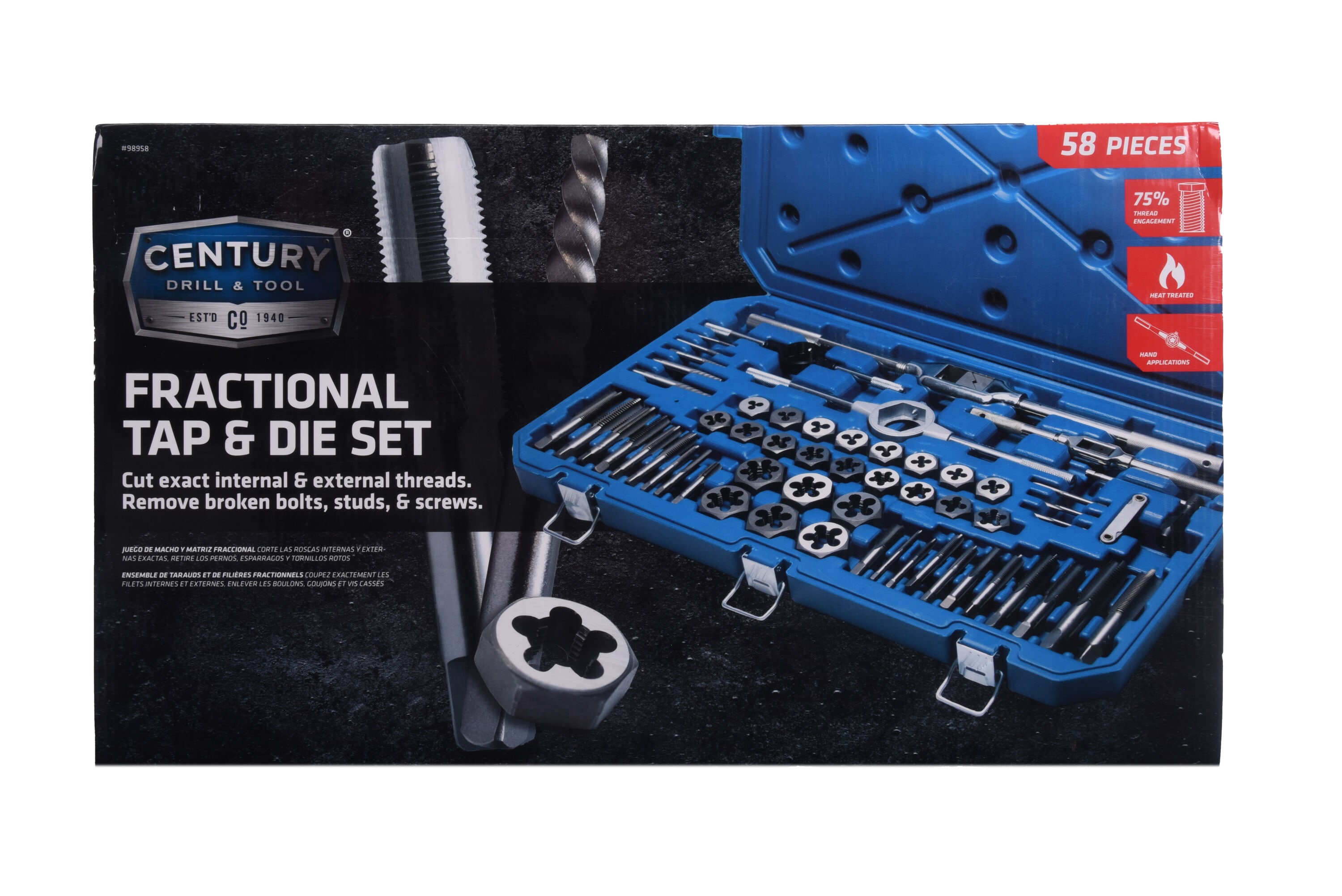 Century Drill & Tool 58-Piece Standard (Sae) Tap and Die Set 98958