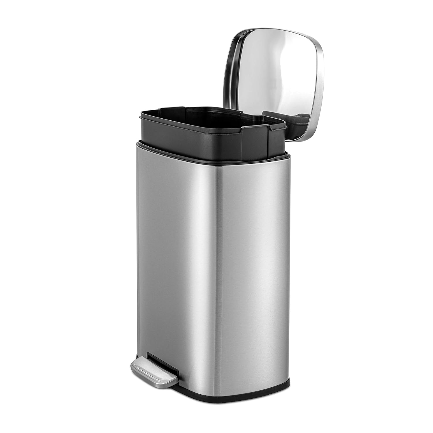 Photo 1 of Qualiazero 13.2 Gallon Stainless Steel Indoor Kitchen Step Trash Can