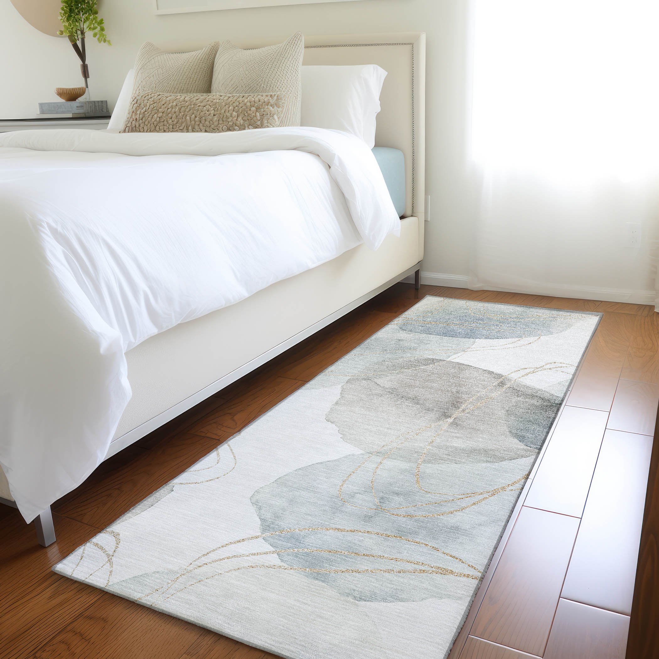 Addison Rugs ACN544IV2X8 Chantille ACN544IV 2 x 7 (ft) Polyester Ivory Rectangular Indoor/Outdoor Geometric Machine washable Area rug