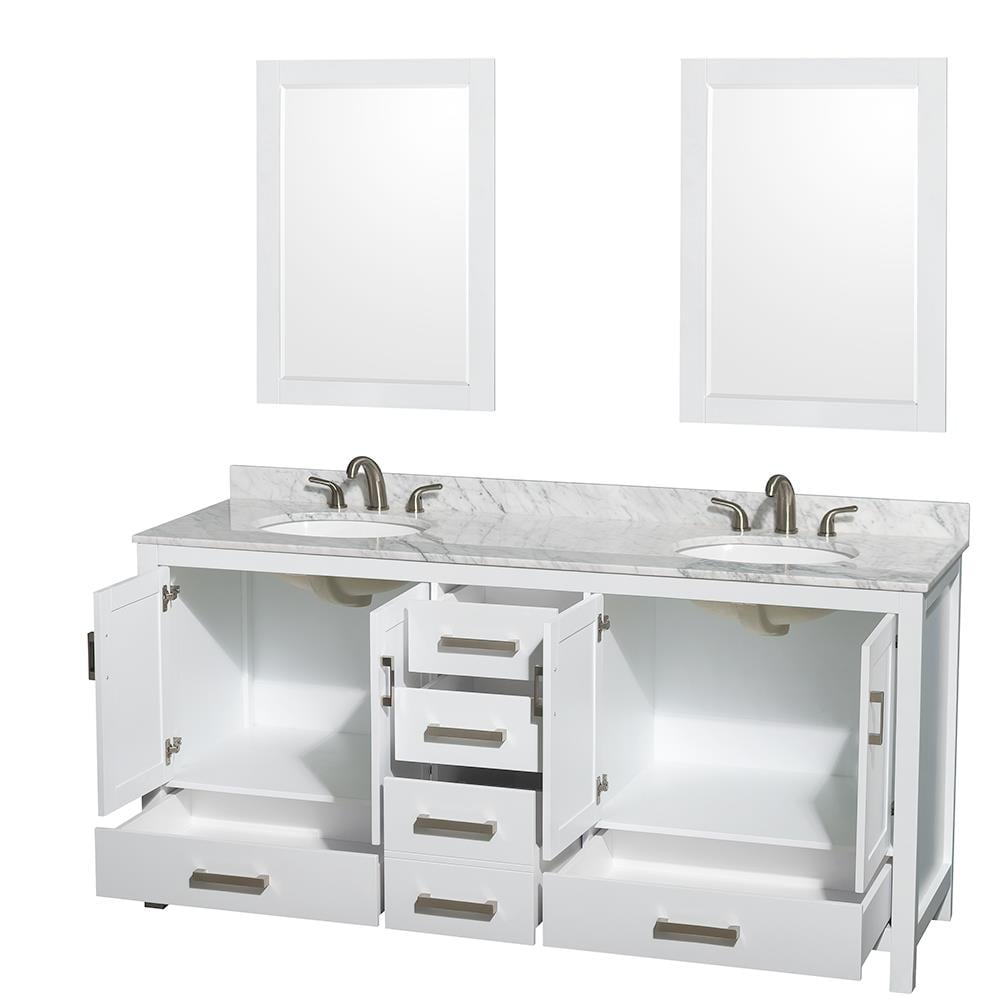Wyndham Collection WCS141472DWHCMUNOM24 Bath-Vanity-Combo - View #2