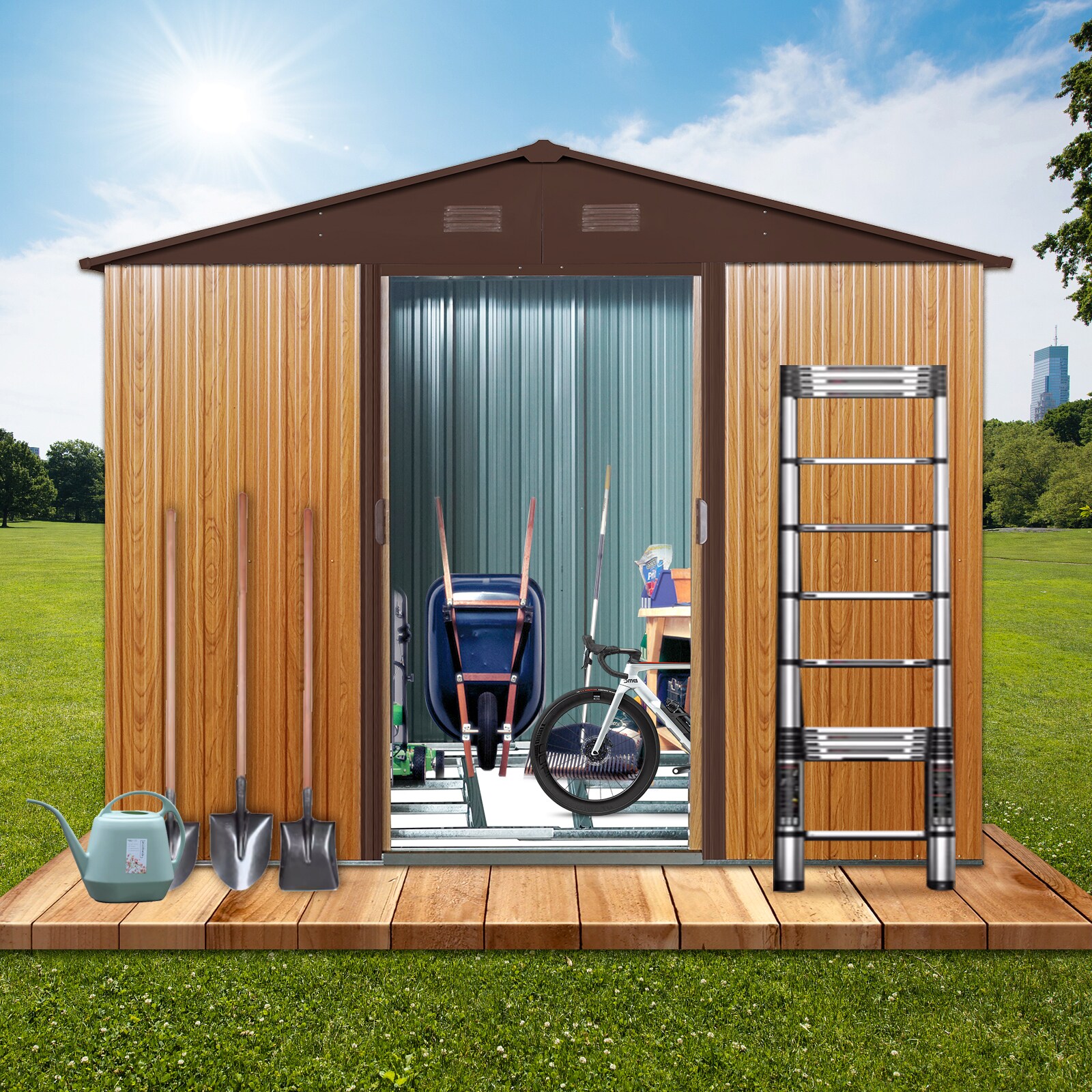 Mondawe MD-WWC00014 Metal-Storage-Buildings-Sheds - View #2