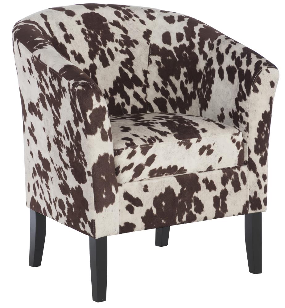 Linon Simon Casual Cow Print Vinyl Club Chair in the Chairs department at