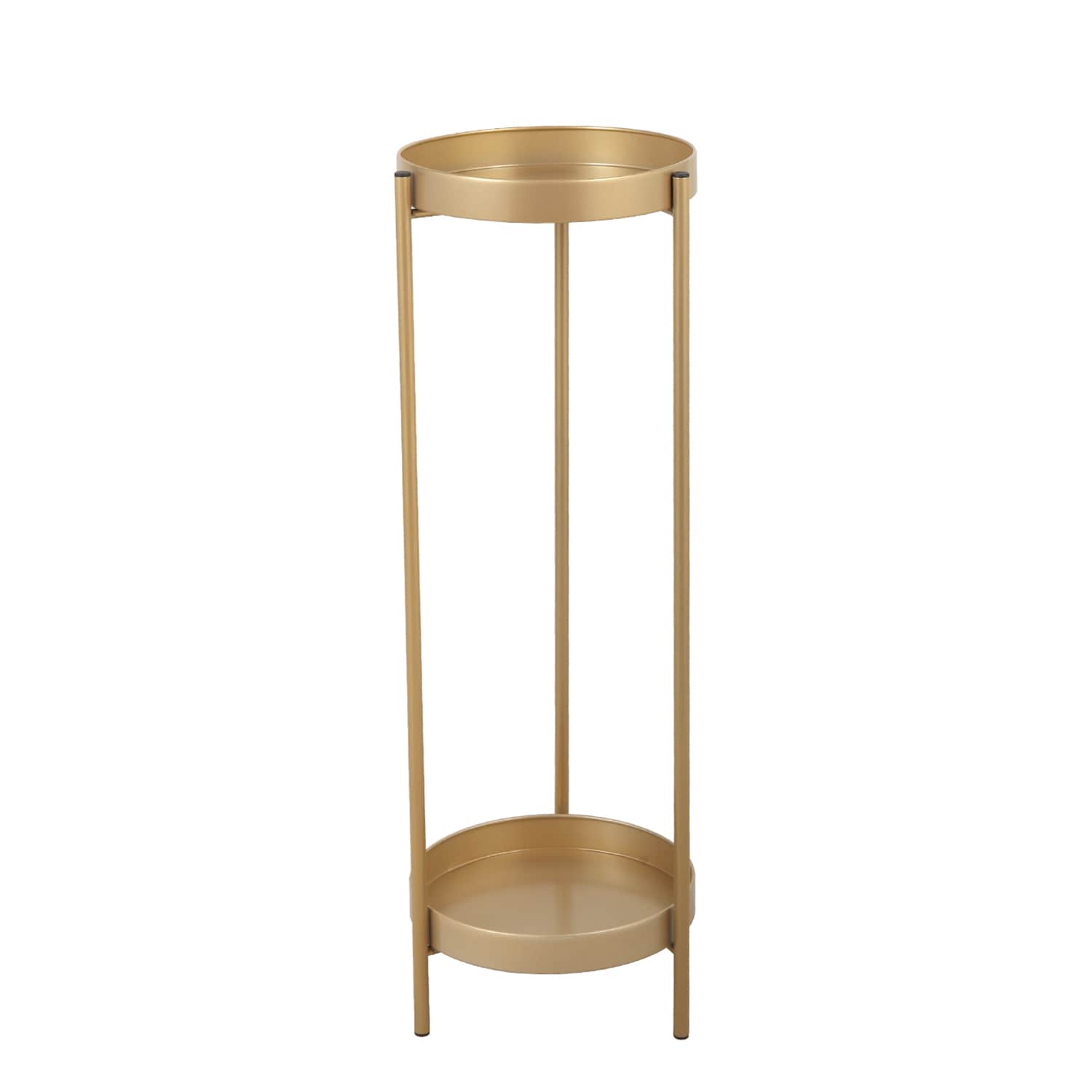 AHIOU HOME ZAAHG-P155110PS 31.5-in H x 9.84-in W Gold Indoor/Outdoor Novelty Steel Plant Stand