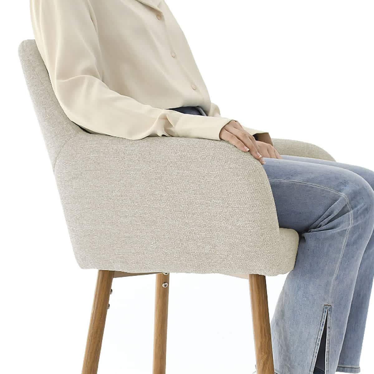 Maison Boucle ATLANTA-ARM-MB-BEIGE stools - View #6