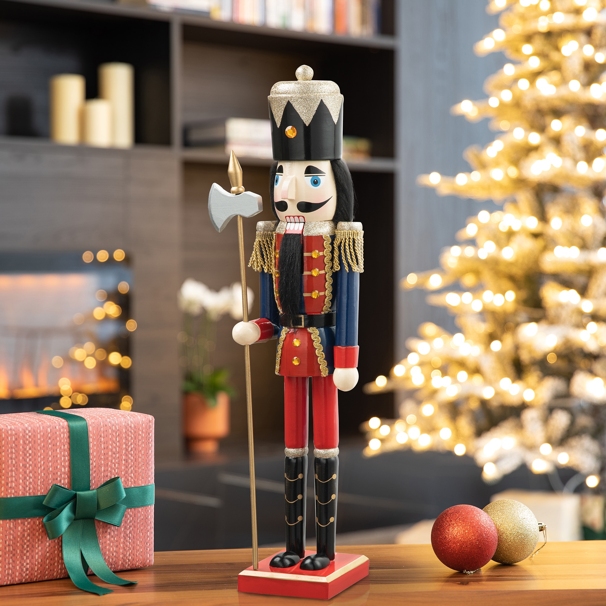 Glitzhome 24-in Nutcracker Christmas Decor 2036700002 at Lowes.com