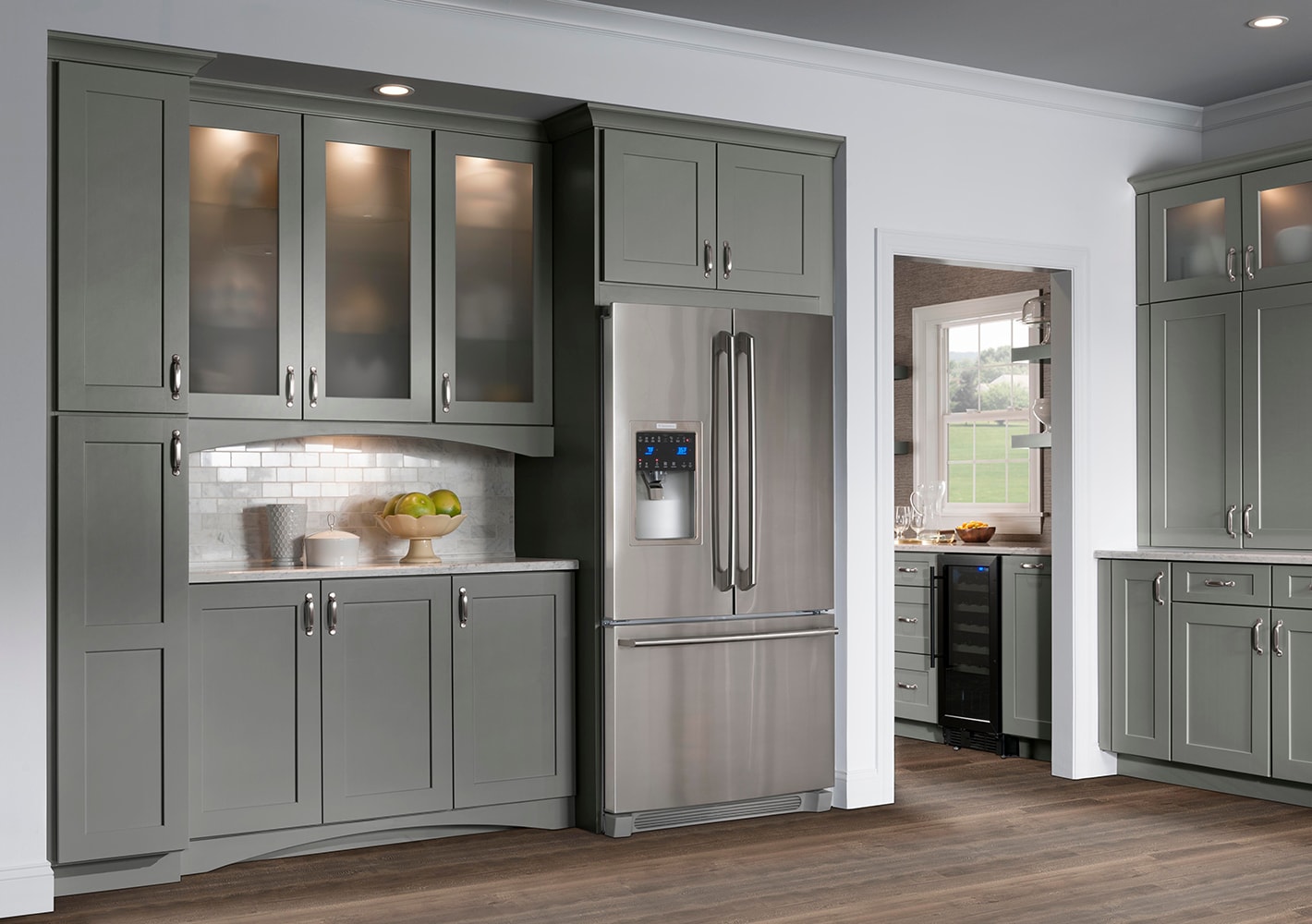 Shenandoah Mission 14.562-in W x 14.5-in H Sage Painted Kitchen