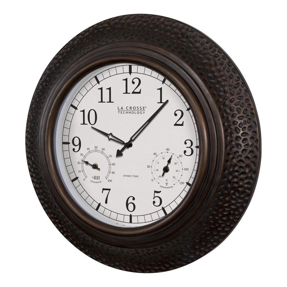 La Crosse Technology Analog Atomic Round Wall Clock in the Clocks ...