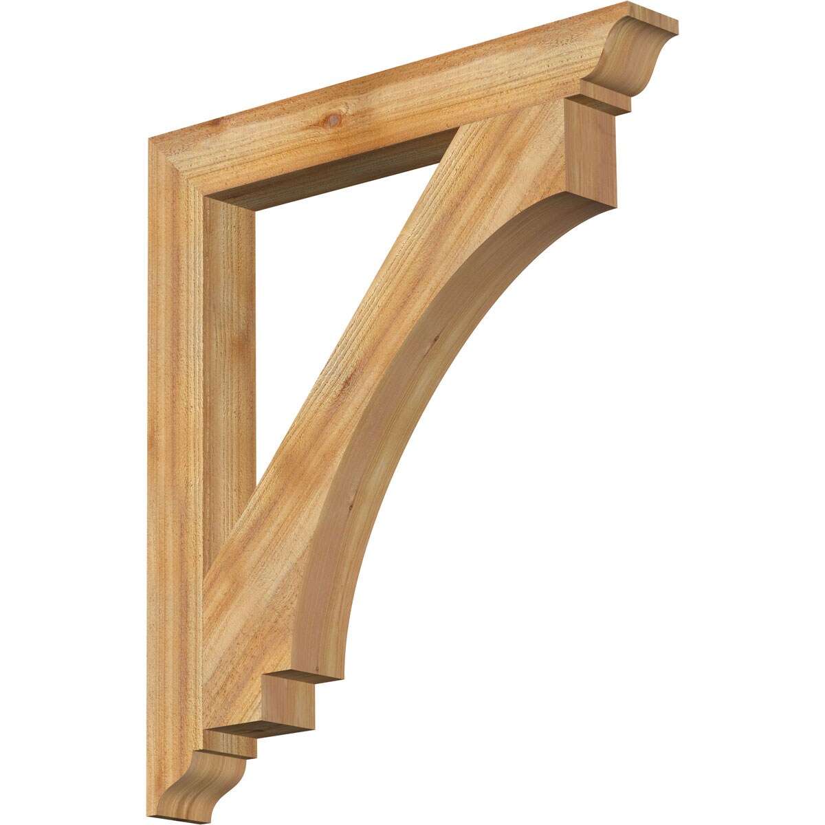 Ekena Millwork BKT04X32X36IMP01RWR Imperial traditional rough sawn 4-in x 32-in x 36-in Western red cedar Brown Wood Standard bracket