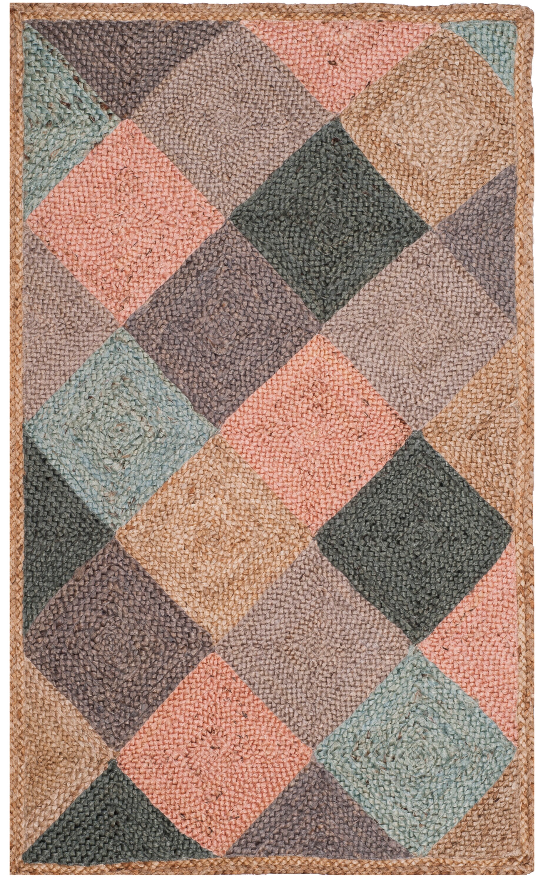 Handmade Multi-Color Jute and Sisal 4' x 6' Area Rug