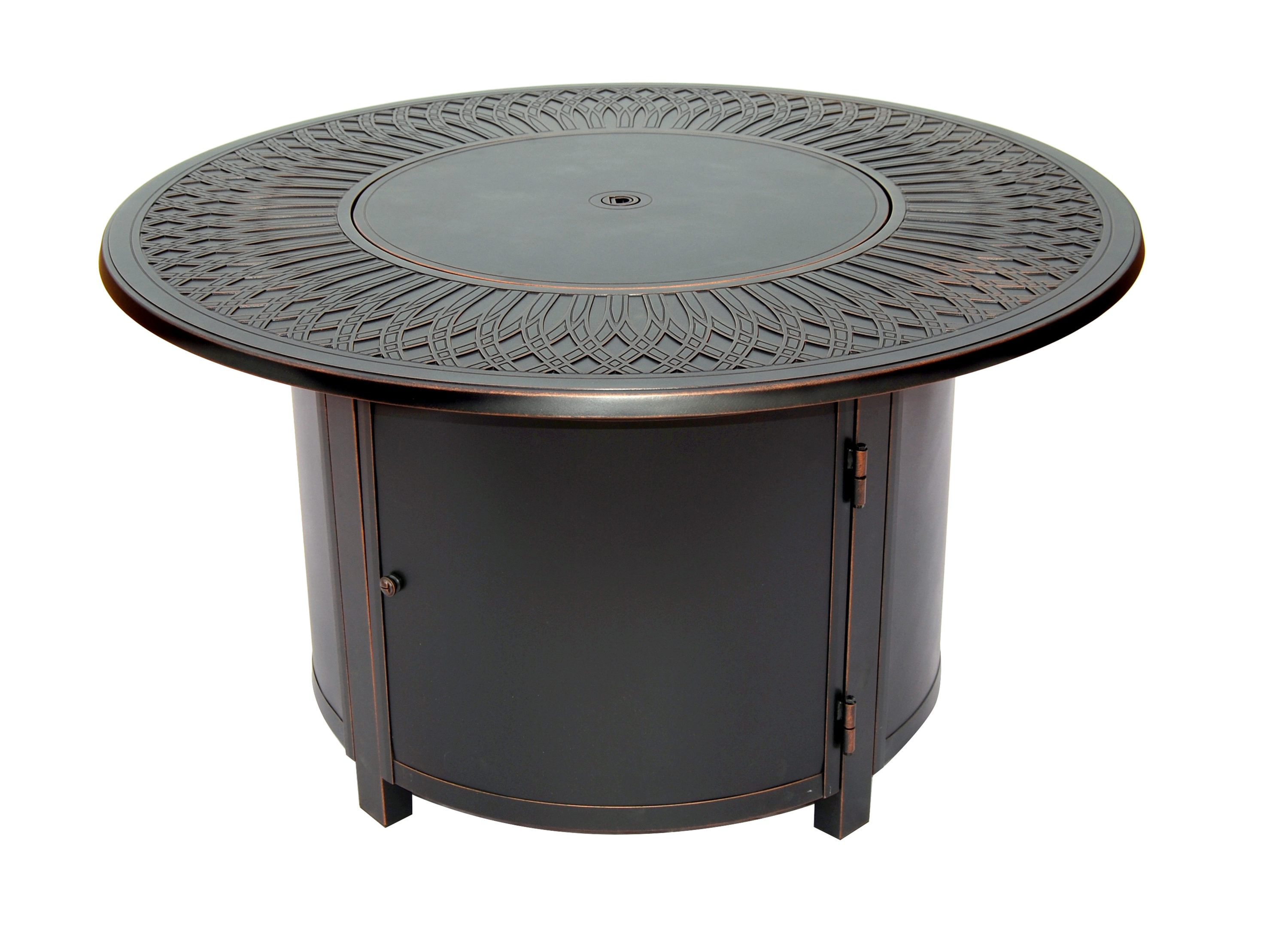 speedway aluminum propane fire pit table