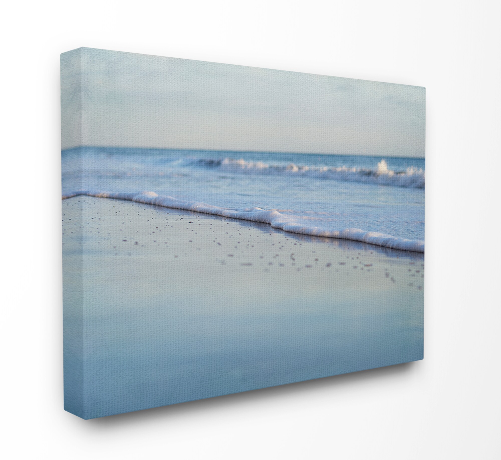 Stupell Industries CWP-303-CN-24X30 Coastal Evening Beach Gentle Surf Photograph Elizabeth Erquhart 30-in H x 24-in W Coastal Print on Canvas
