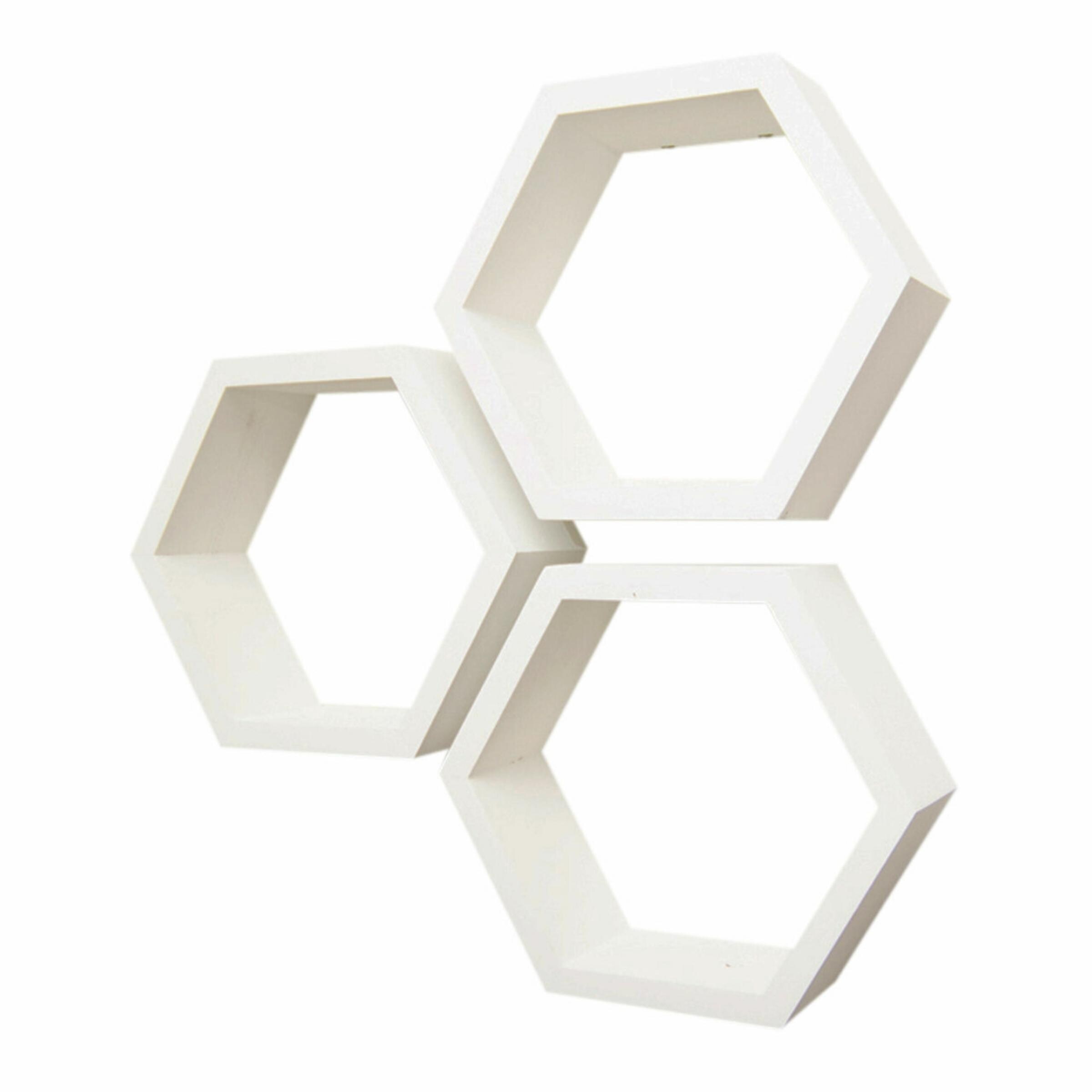 TRINITY White Floating Hexagon Shelves 11.75-in L x 4-in D (3 ...