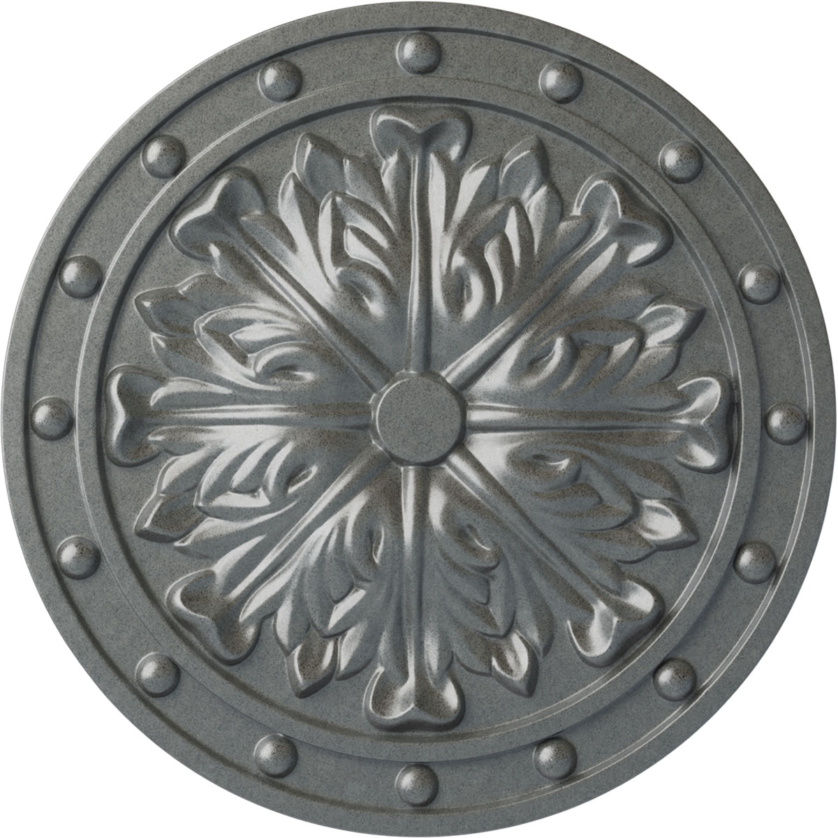 Ekena Millwork CM20FOPLS Foster Acanthus Leaf 20.5-in W x 20.5-in L Painted Platinum Polyurethane Whole Ceiling Medallion