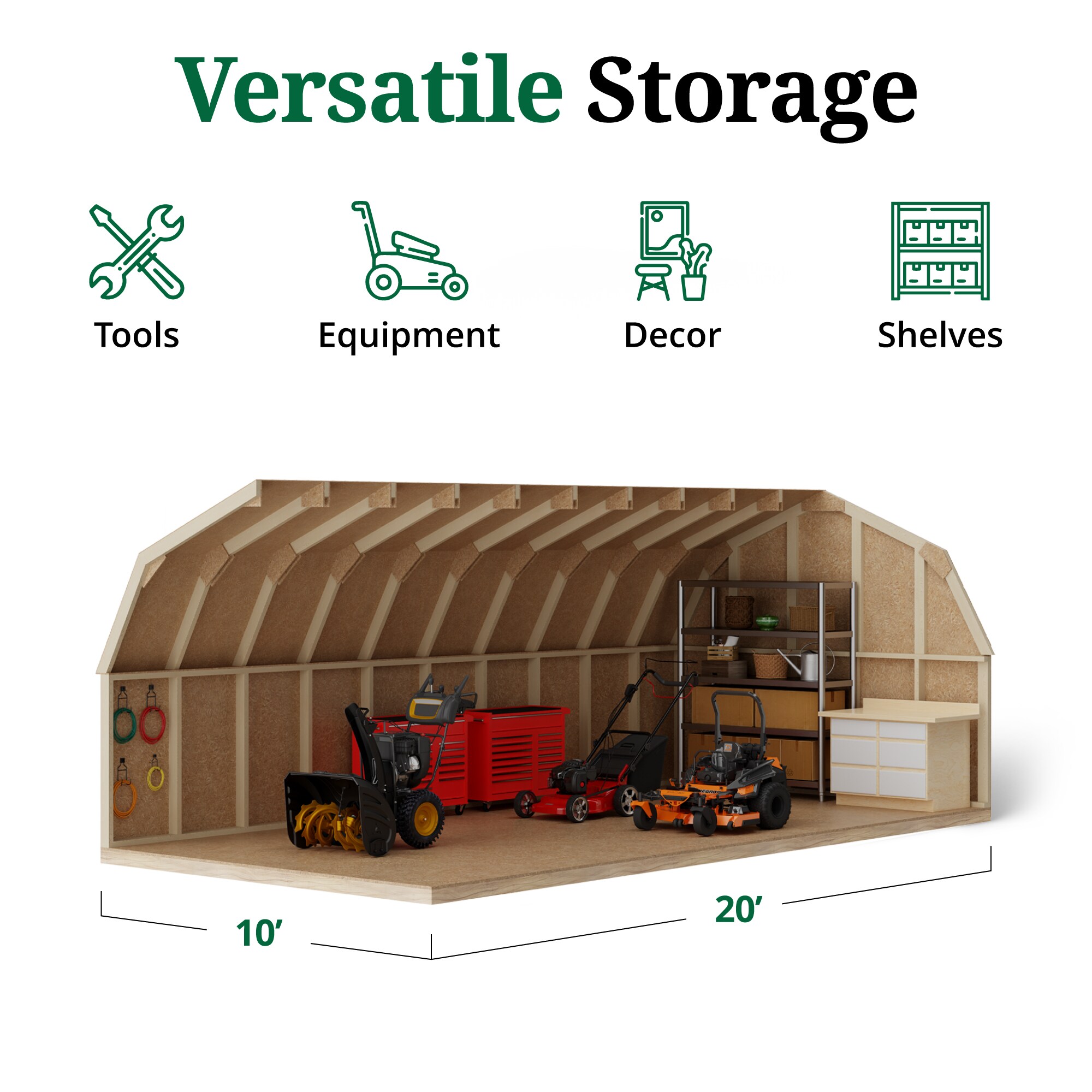 Little Cottage Co 10X20 VGB-4-PC-FK Wood-Storage-Buildings - View #5