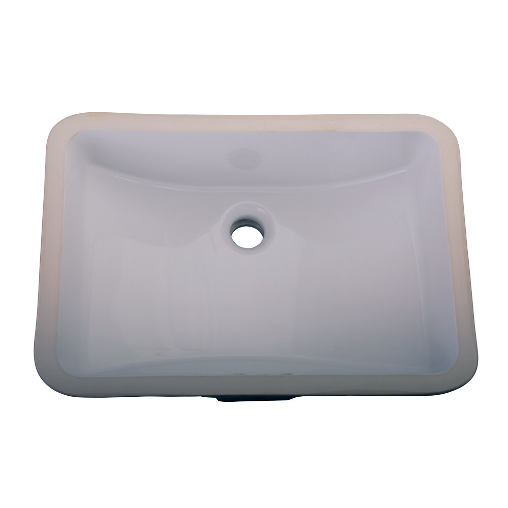 Barclay 4-715WH Cleo Vitreous china Undermount Rectangular Modern White Bathroom Sink ( 14.25-Inches x 20.25-Inches )