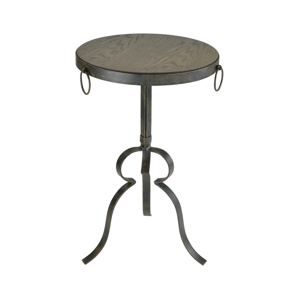 ELK Home 3200-139 Circa Hazelnut Metal Round Farmhouse End Table