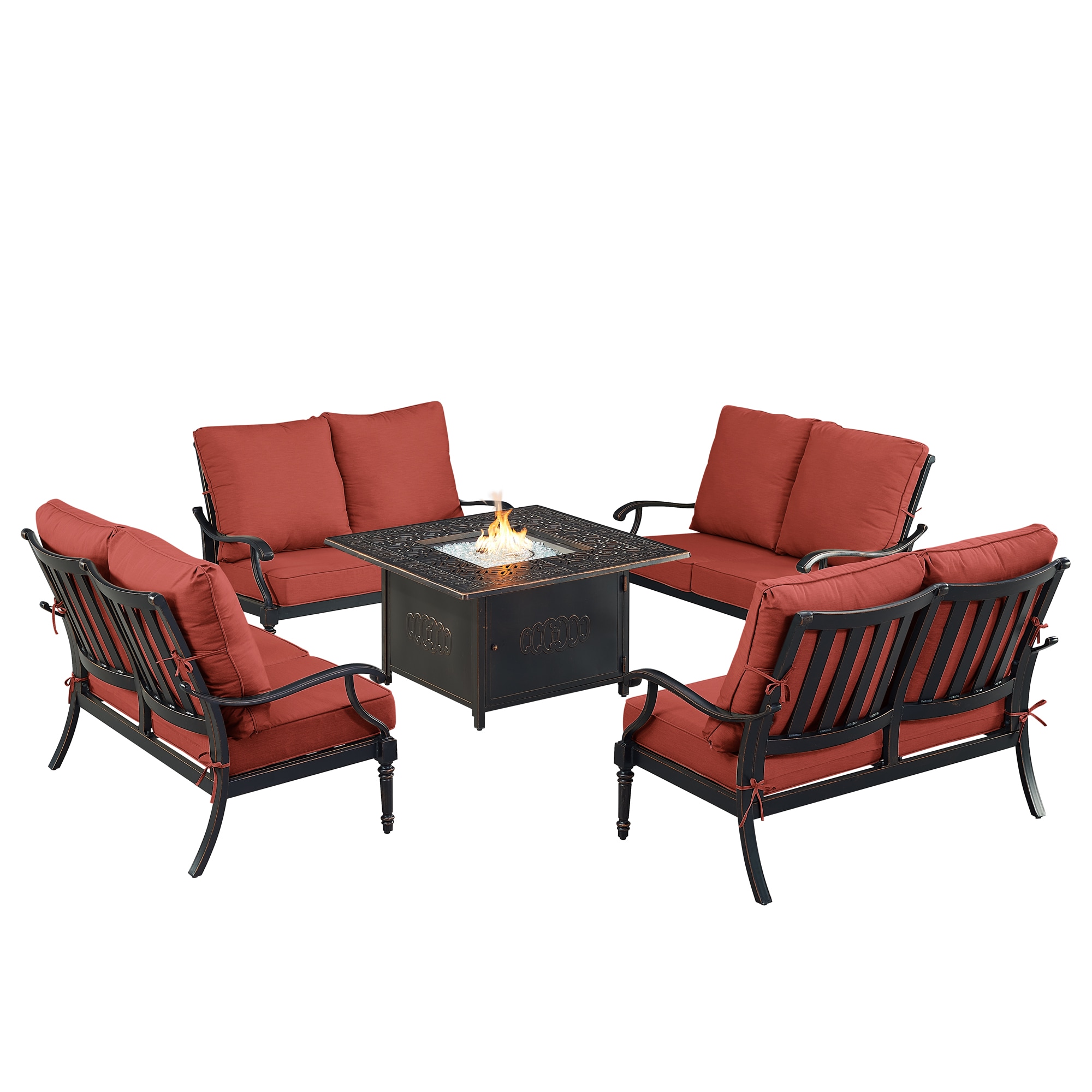 Oakland Living SHAO4LSRONINRDCUA Patio-Conversation-Sets - View #2