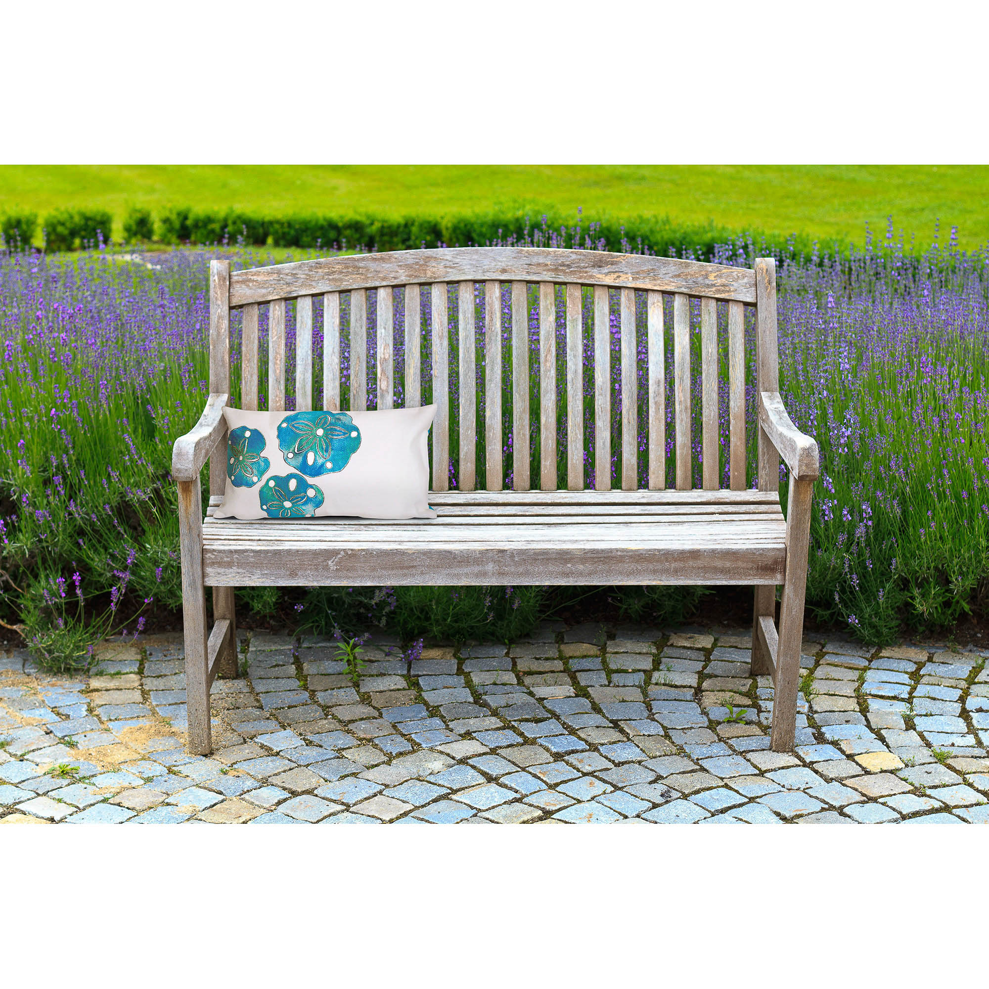 Liora Manne 7SA1S414012 Visions I 12-in x 20-in Pearl Rectangular Indoor Decorative Pillow