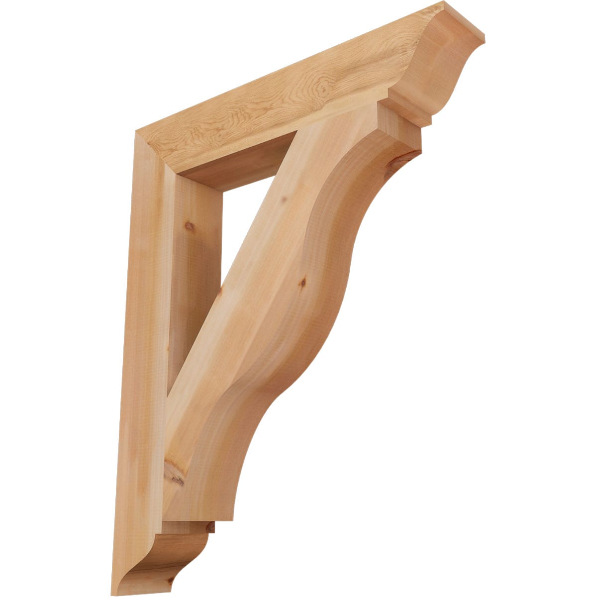 Ekena Millwork BKT06X34X42FST01SWR Funston traditional smooth 5-1/2-in x 34-in x 42-in Western red cedar Brown Wood Standard bracket