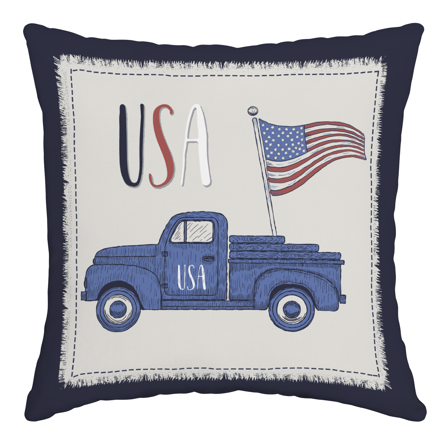 Outdoor american flag outlet pillows