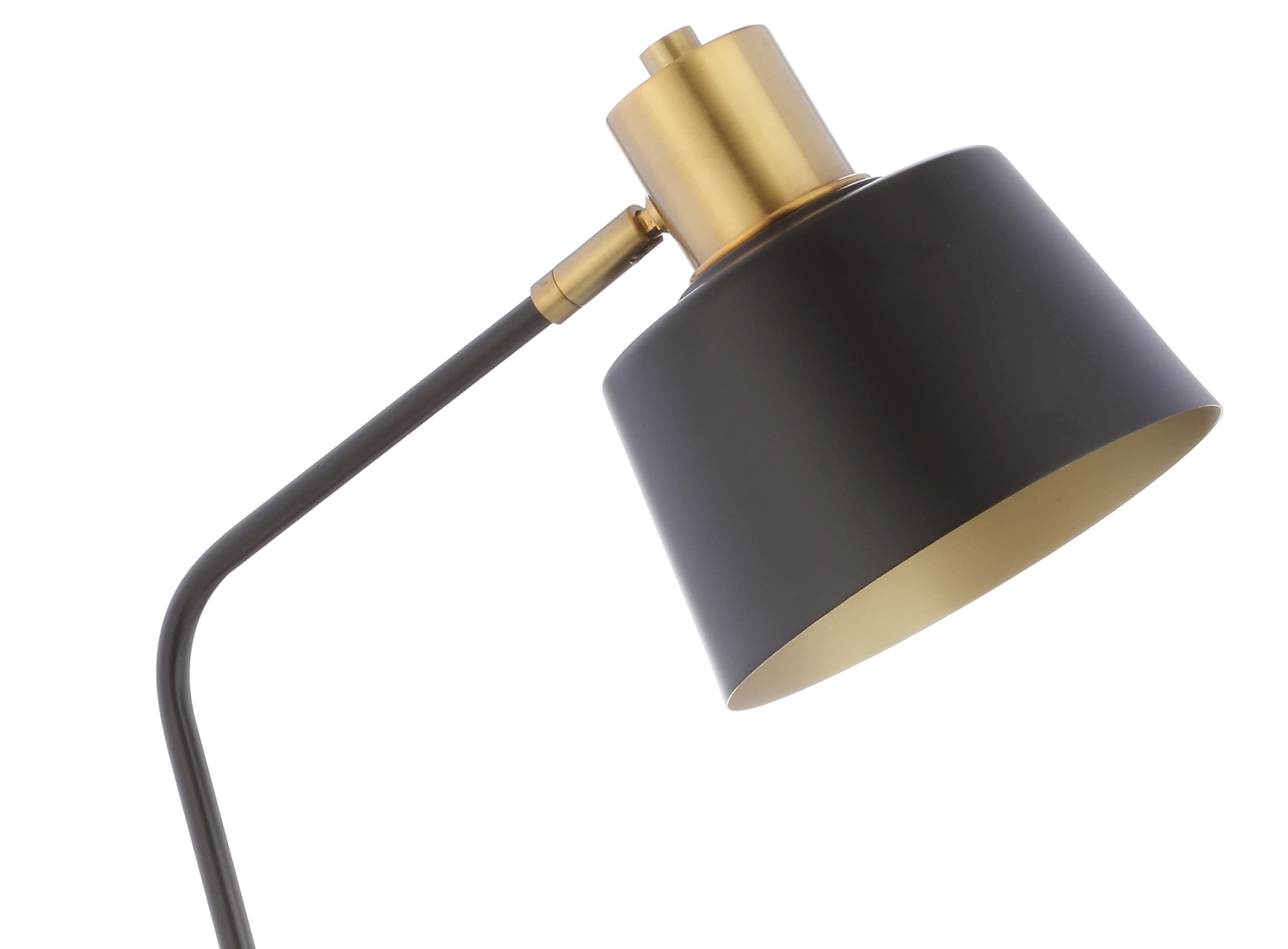 Black and Brass Adjustable Metal LED Desk Lamp