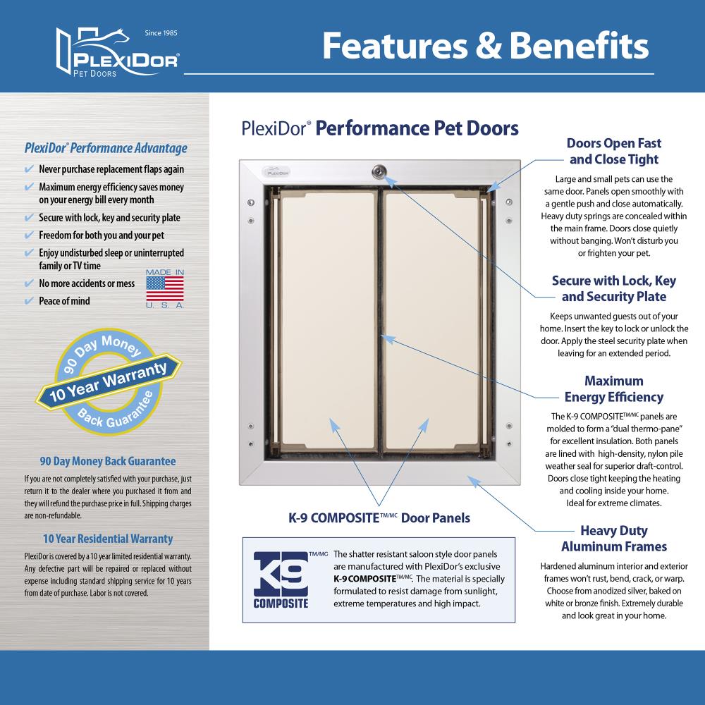 PlexiDor PD WALL LG WH Pet-Doors - View #7