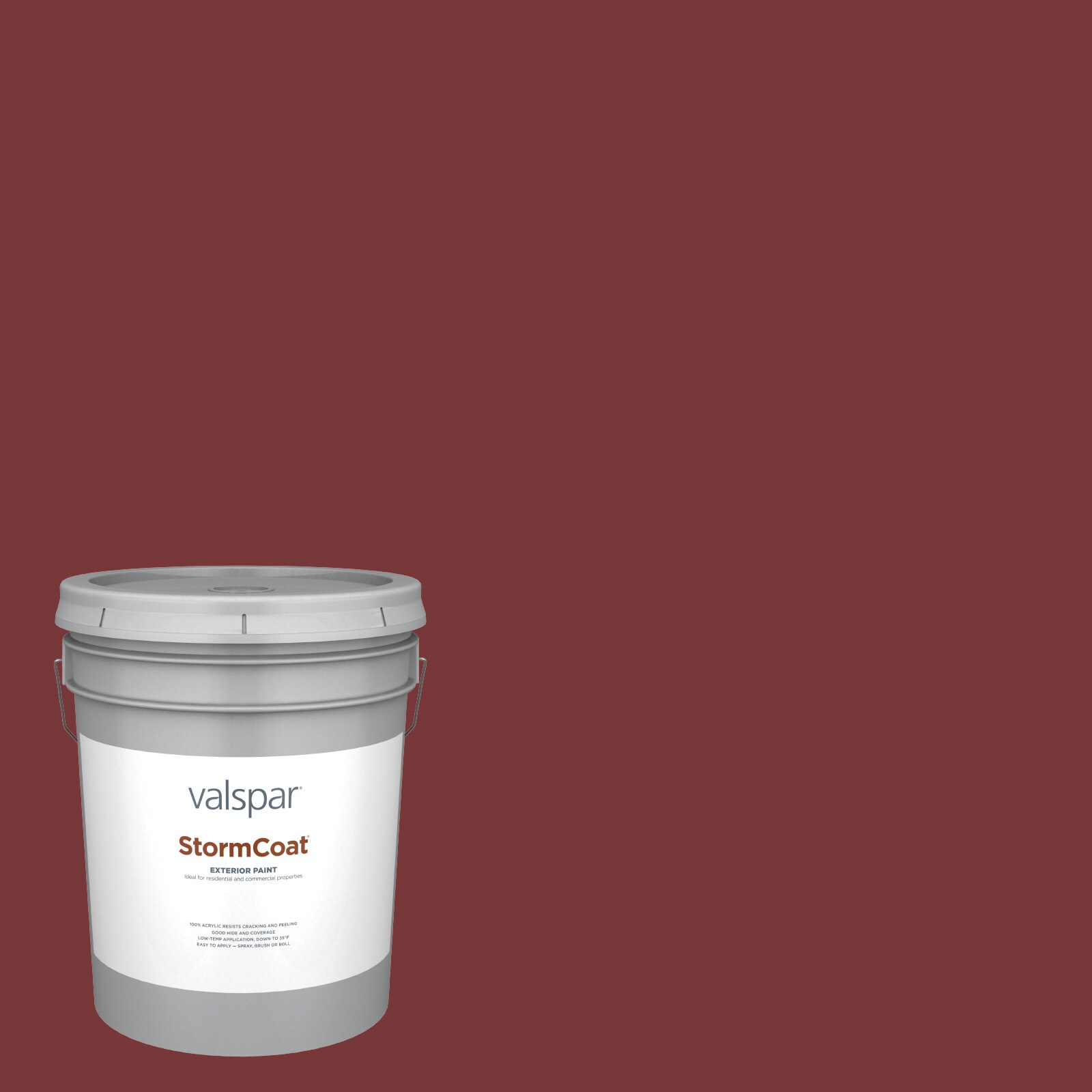 Valspar Pro Storm Coat Satin Posh Red 1011-4 Latex Exterior Paint