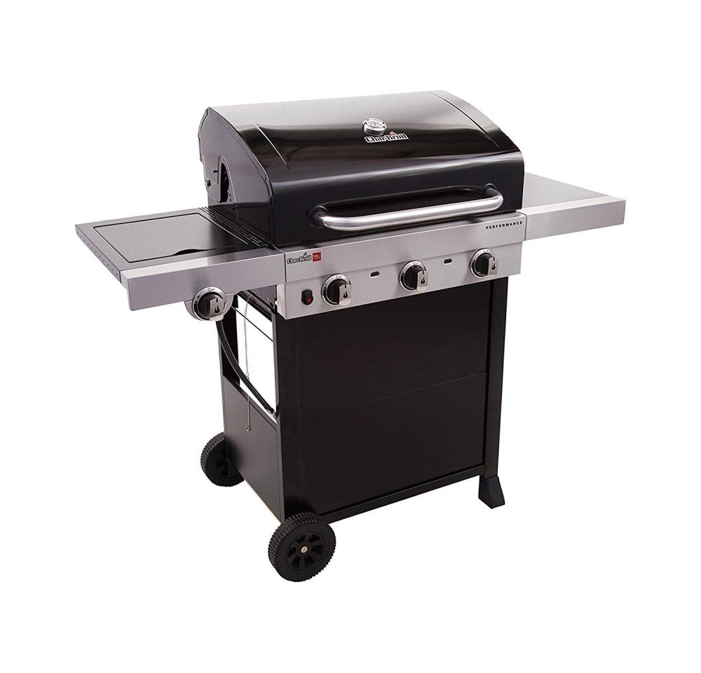 Char-Broil Performance TRU-Infrared Black/Stainless Steel 3-Burner Liquid Infrared with 1 Side at Lowes.com