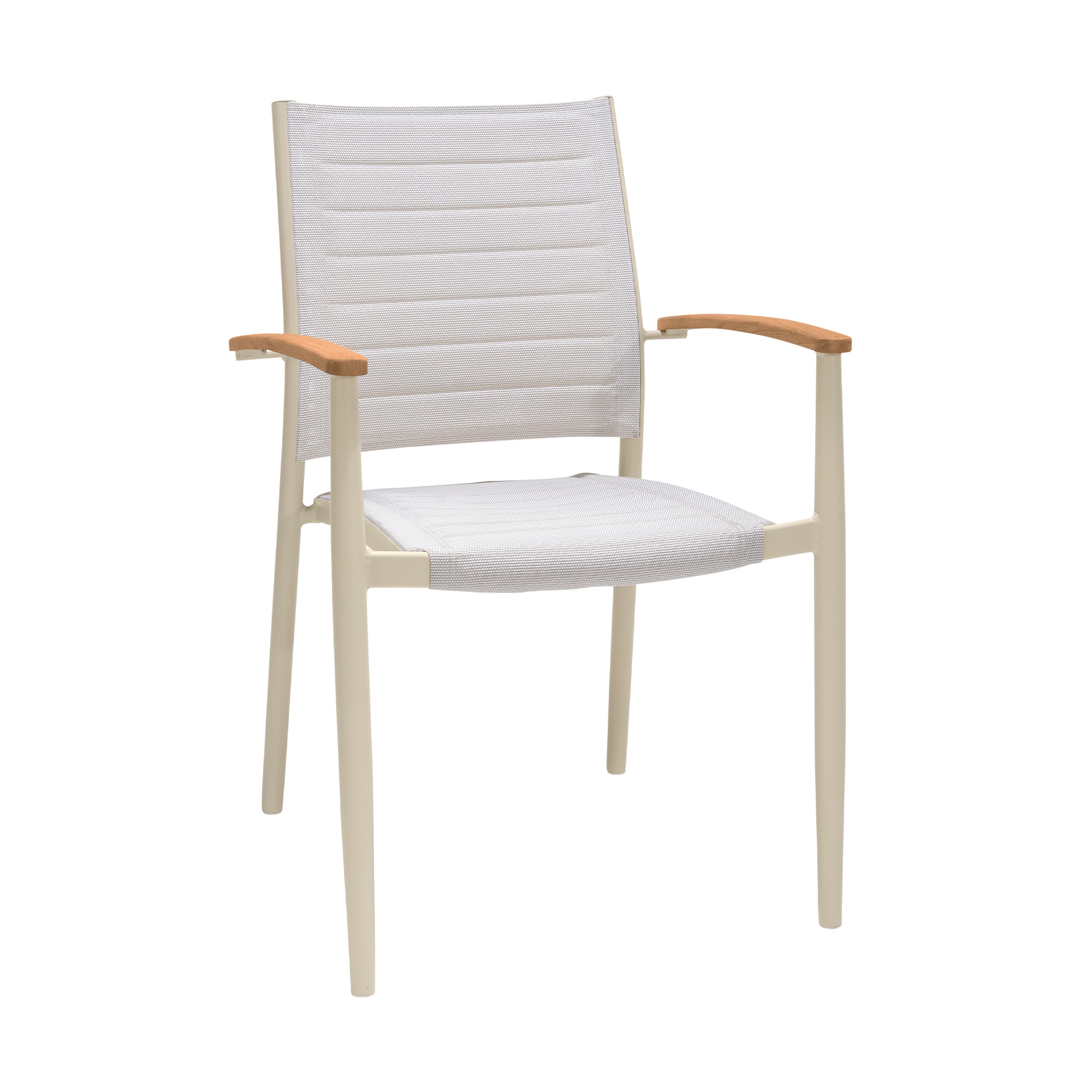 Armen Living LCPLCHNAT Set of 2 Contemporary/Modern Polyester Upholstered Dining Arm Chair (Metal Frame)