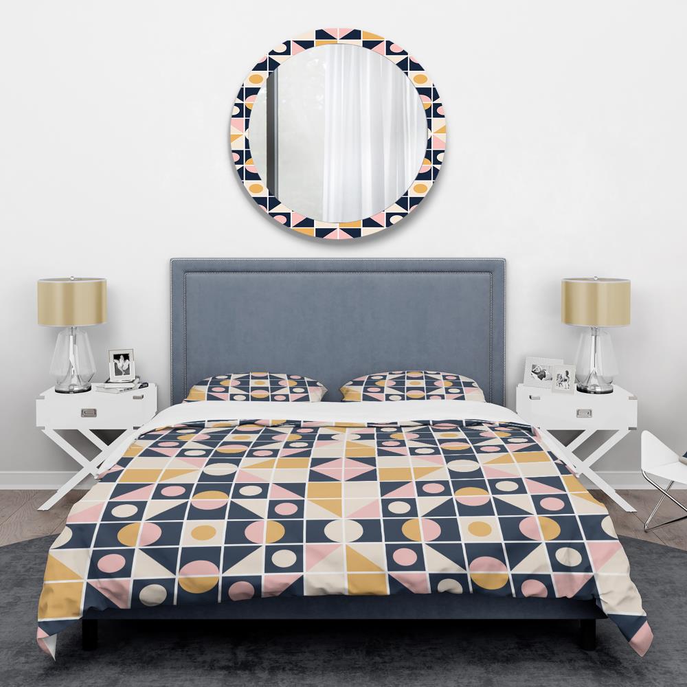 Designart BED24337-T 3 -Piece Pink Twin Duvet cover Set