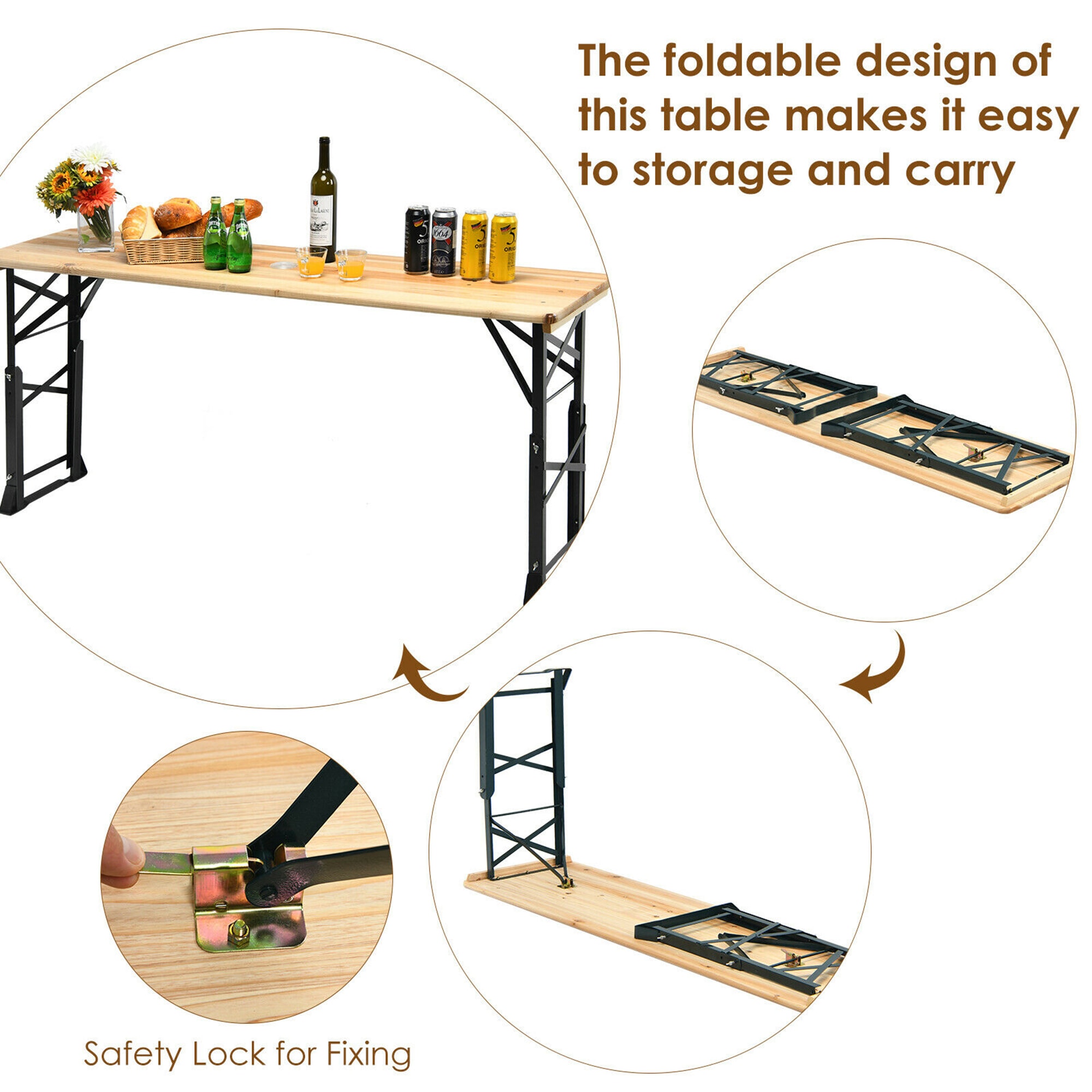 Costway OP70829 Picnic-Tables - View #3