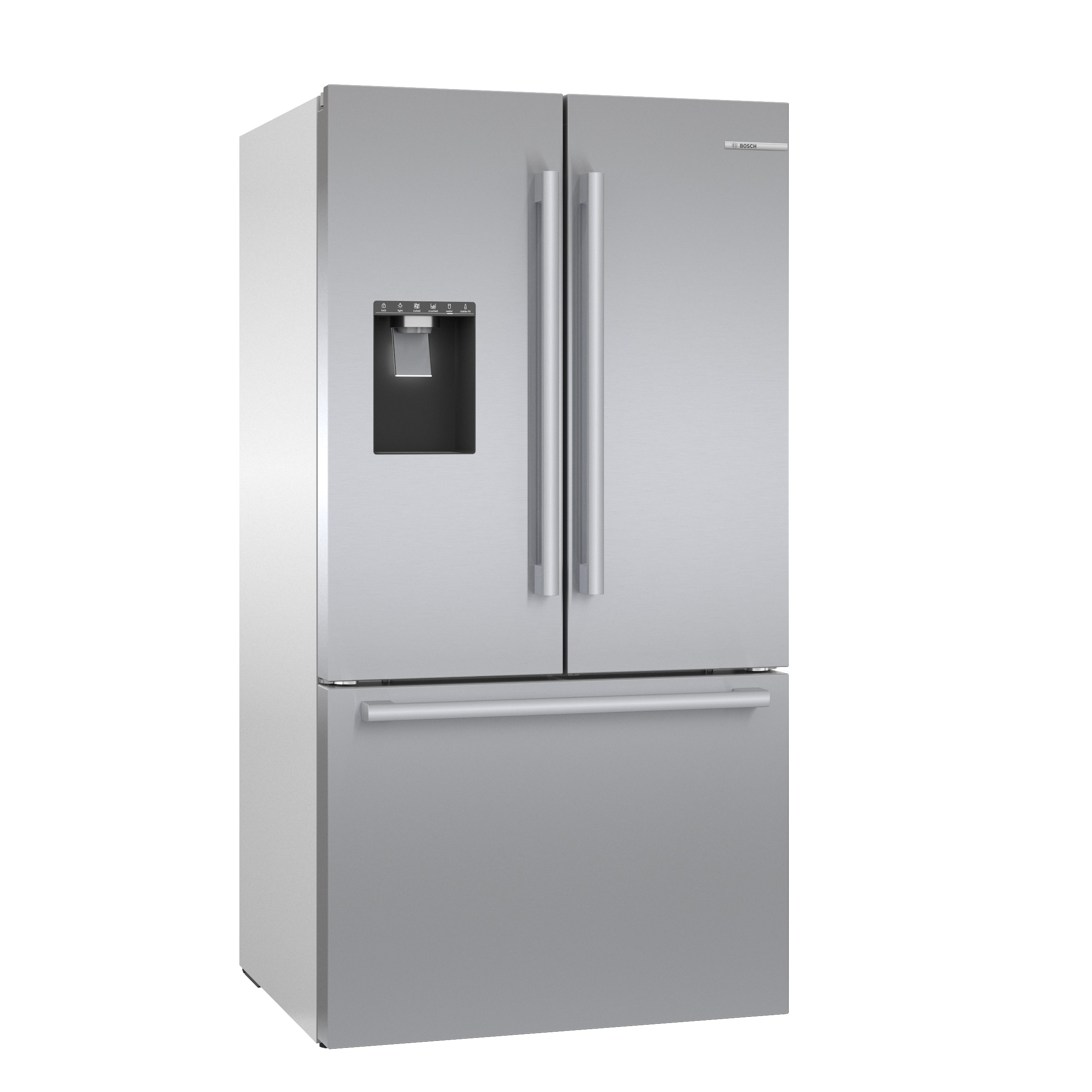 Bosch 500 Series 26-cu ft Smart French Door Refrigerator with Ice Maker,  Water and Ice Dispenser (Stainless Steel) ENERGY STAR in the French Door  Refrigerators department at