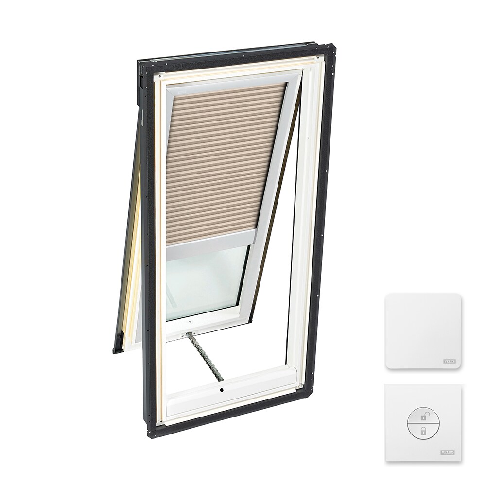 VELUX 30.06-in x 54.44-in Solar-powered Venting Deck Mount Skylight with Laminated Low-e Argon Glass