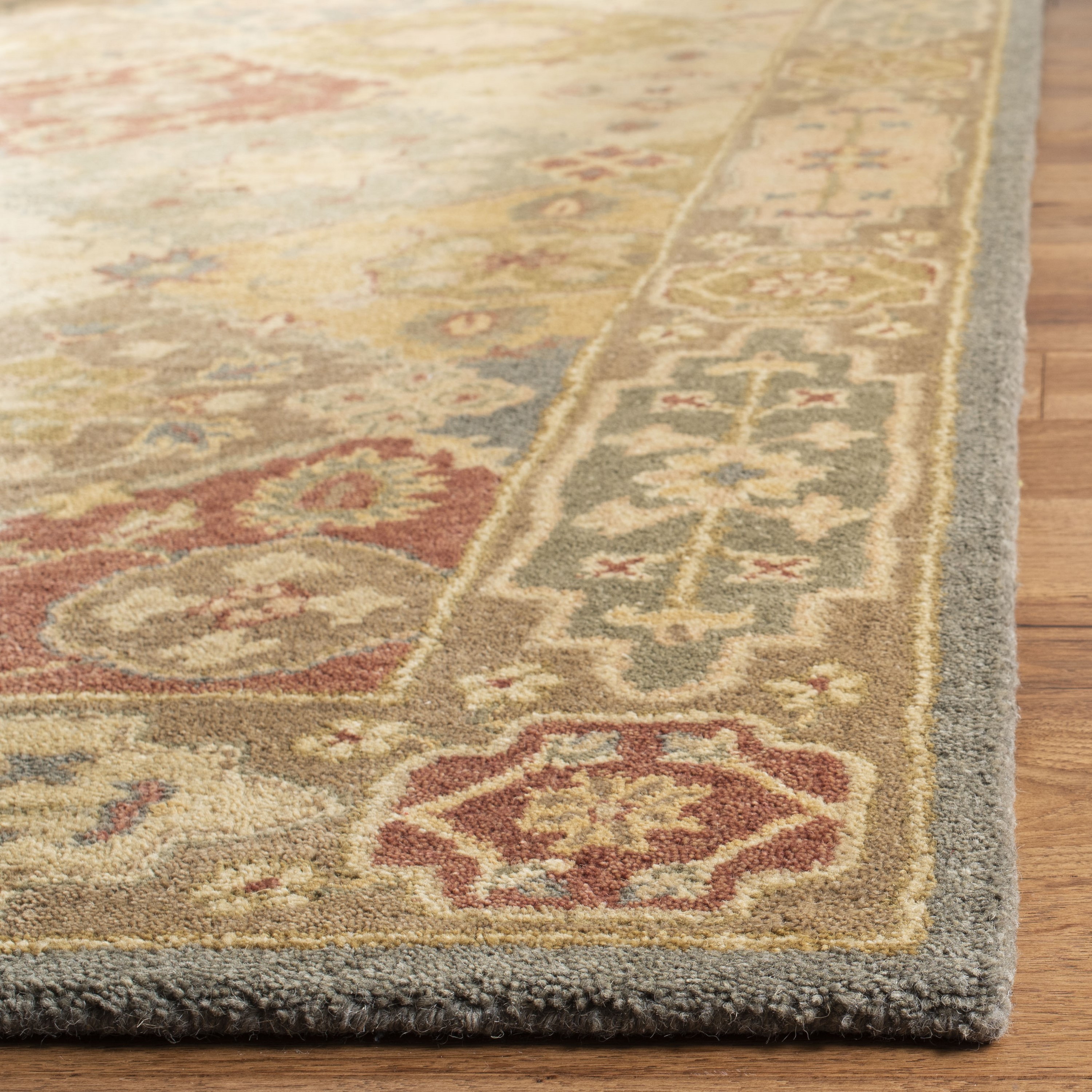 Handmade Ivory Wool-Cotton Blend Tufted Rug 72"x22"