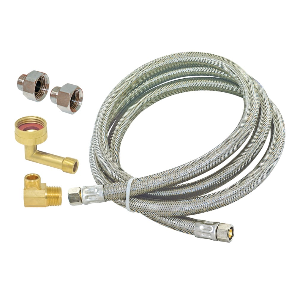 Ice Maker Supply Line and Humidifier Installation Kit for Refrigerators &  Freezers, 1/4” x 25' Poly Tubing, Includes Quick Connect Saddle Valve