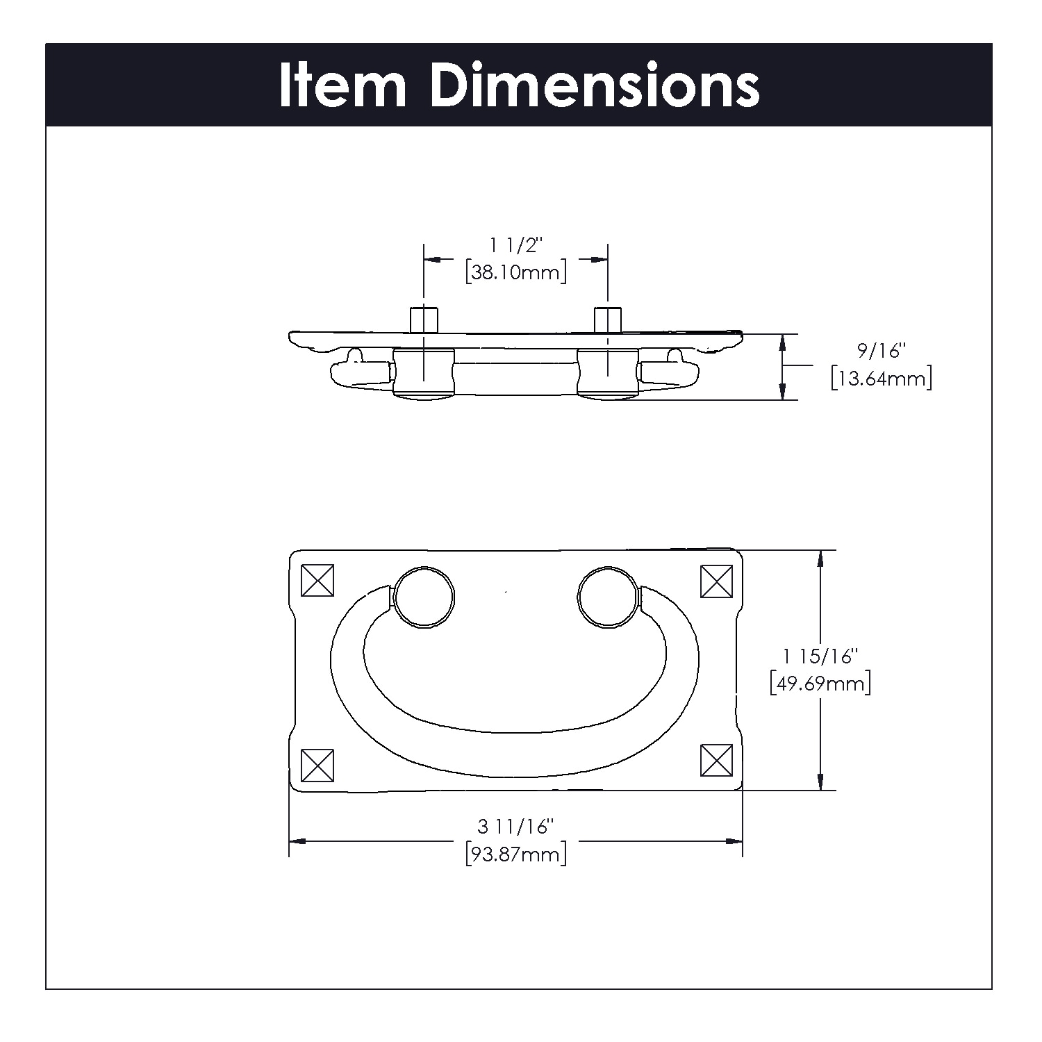 Hickory Hardware PA0721-BMA-25B Cabinet-Pulls - View #4