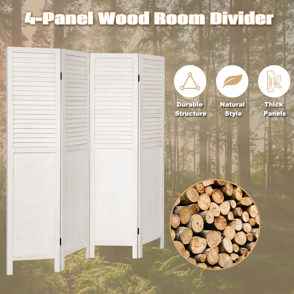 Costway HW61485WH Indoor-Privacy-Screens - View #7