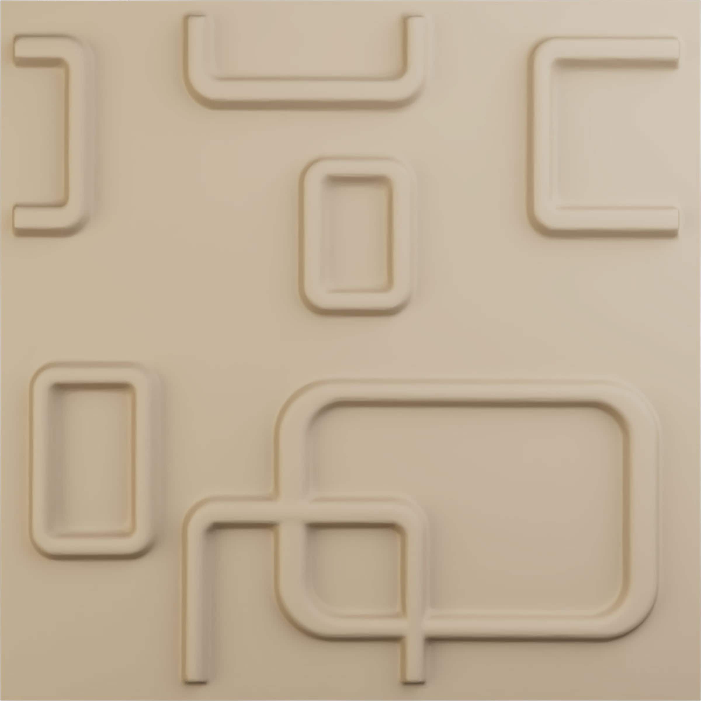 Ekena Millwork WP12X12OSGBE-CASE-12 11-7/8-in x 11-7/8-in Embossed Paintable/Stainable Brown/Tan PVC Wall Panel ( 12 -Pack, Covers 11.76-sq ft )