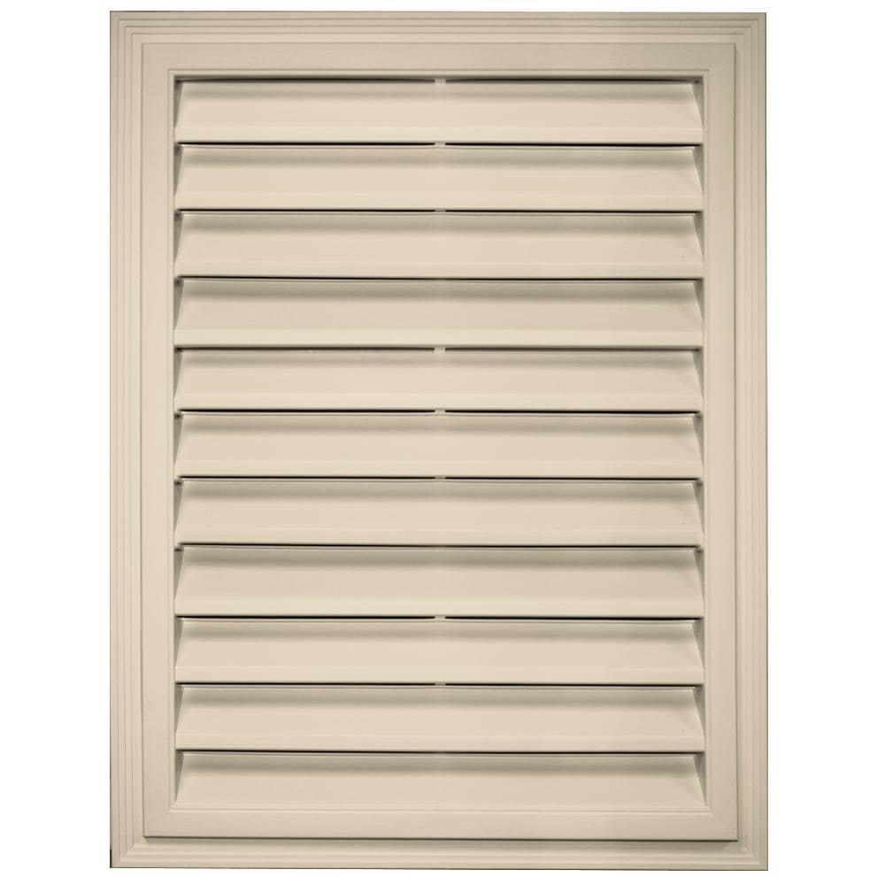 Builders Edge 120061824049 18-in x 24-in Almond Rectangle Vinyl Gable Louver Vent