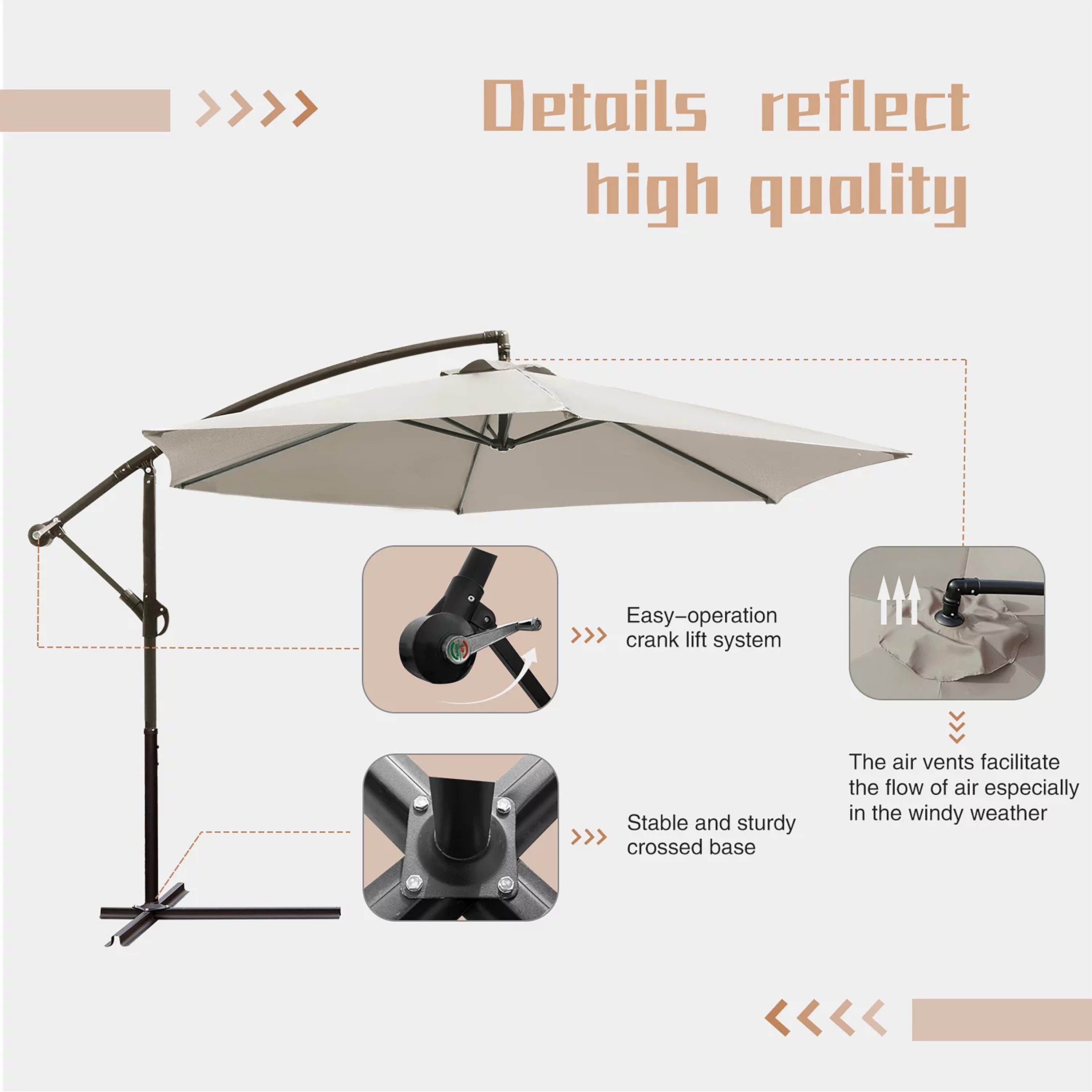 Vineego LS-BUB933BG Umbrellas-2 - View #2