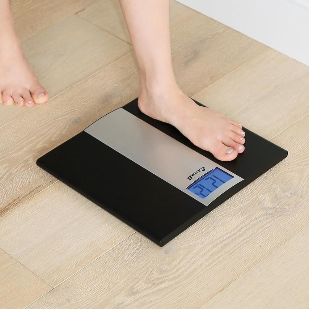 Escali Extra Large Display Digital Bathroom Scale for Body Weight with  Easy-to-Read Display and Non-Slip Platform, Extra-High Capacity of 440 lb