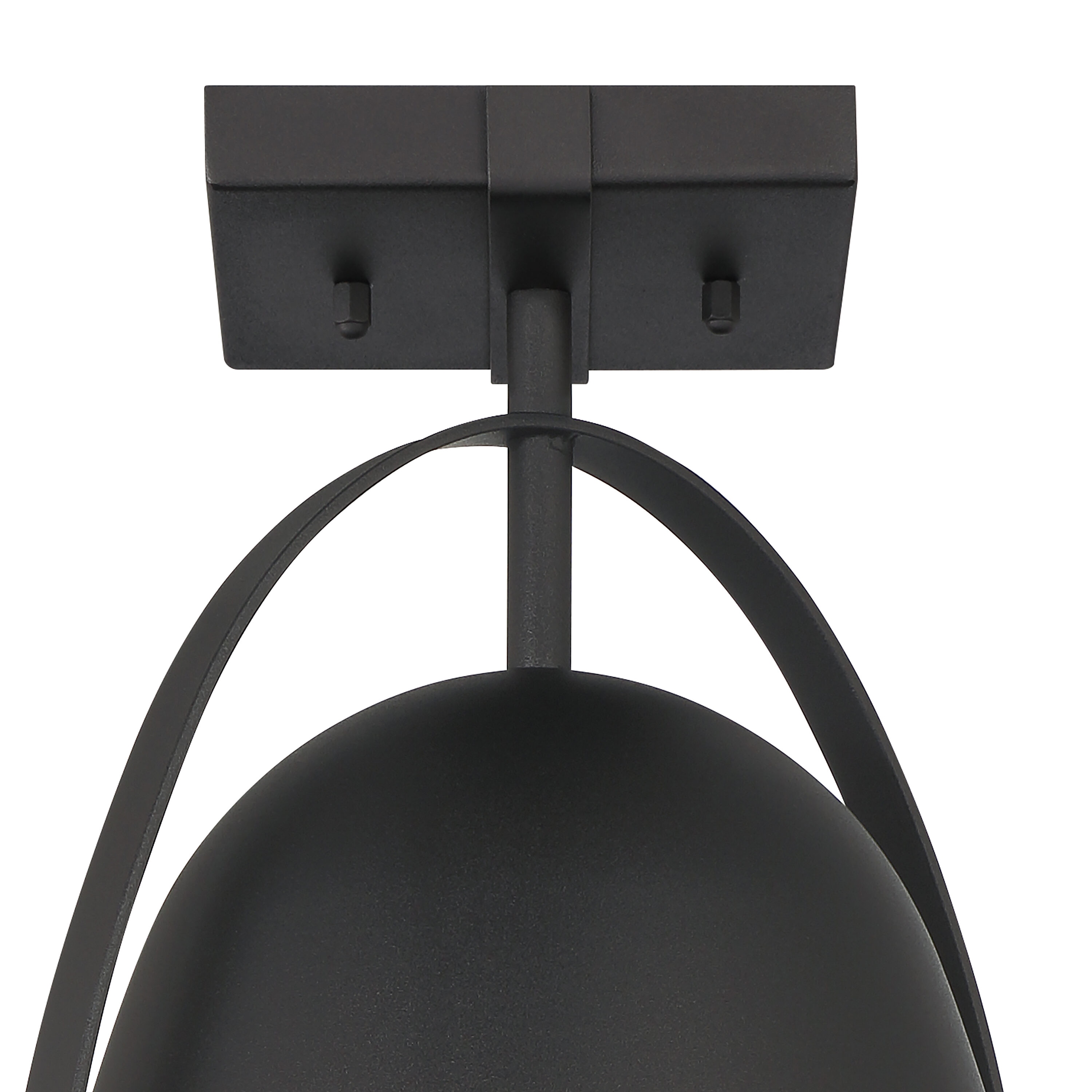 Rue 14" Black Glass Semi Flush Mount Outdoor Lighting
