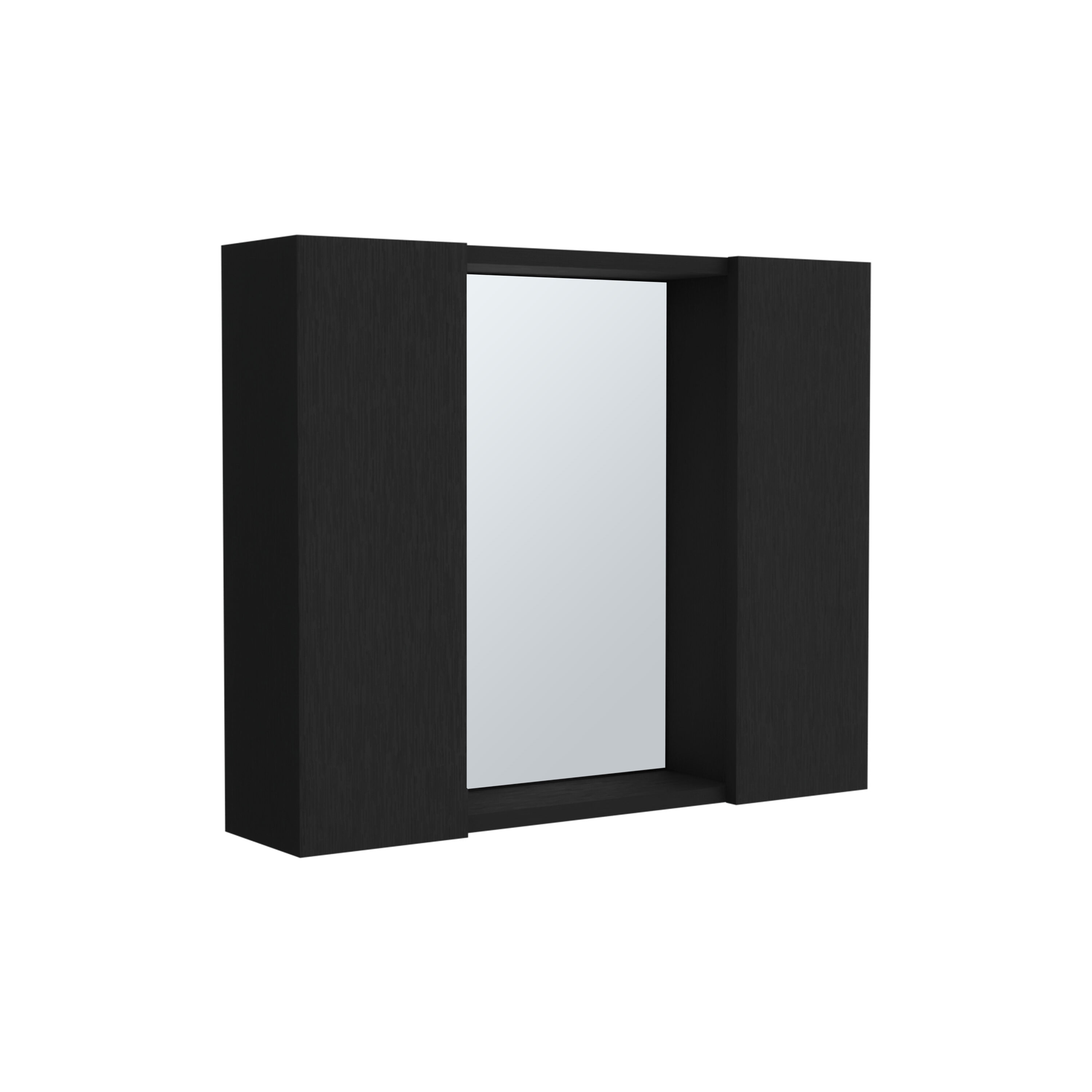WELLFOR GIS20091764 GSC2 23.6-in x 19.5-in x 5.4-in Black Soft Close Bathroom Wall Cabinet