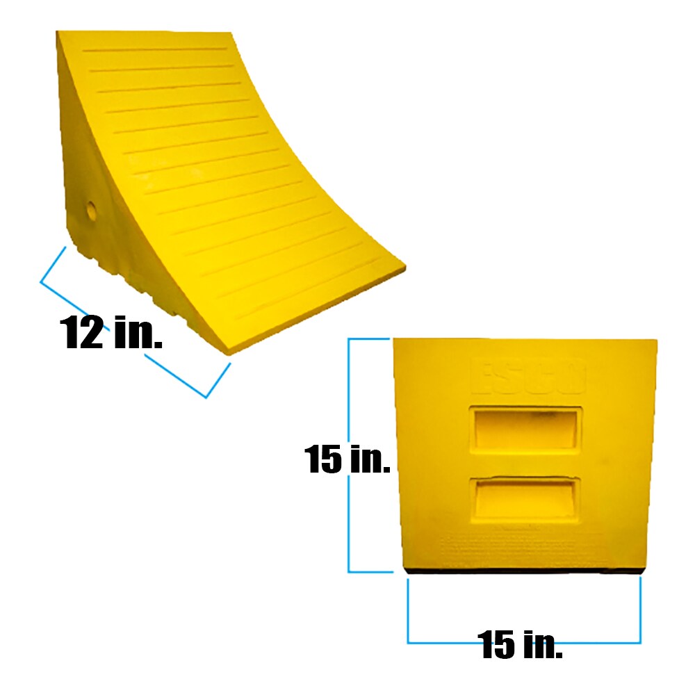 Esco heavy duty polyurethane wheel chocks weather resistant high