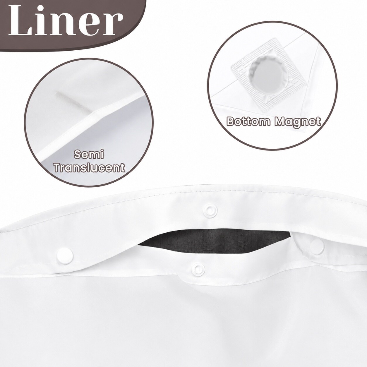 Aoibox LABS7ATJ Shower-Curtains-Liners - View #3